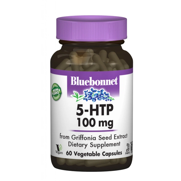 Амінокислота Bluebonnet Nutrition 5-HTP (гідроксітріптофан), 100 мг, 60 капсул (BLB0051) - зображення 1