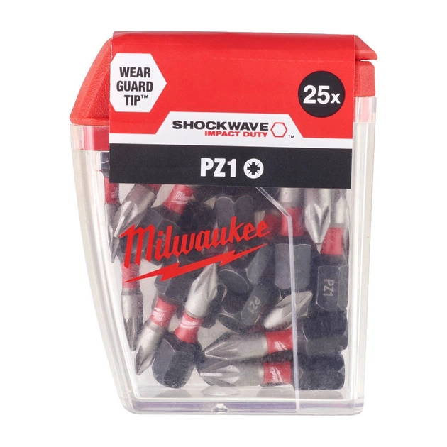 Набір біт Milwaukee SHOCKWAVE, PZ1, 25мм, 25шт (4932430861) - picture 3