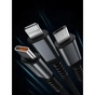 Дата кабель USB 2.0 AM to Lightning + Micro 5P + USB-C 1.2m 100W nylon black XoKo (SC-3100) - уменьшенное изображение 7
