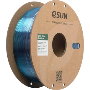 Пластик для 3D-принтера eSUN PLA Clear Rainbow 1,75mm 1kg PURPLE BLUE CYAN (PLA-CLRB175RB-ZUCY1P1) зображення 1
