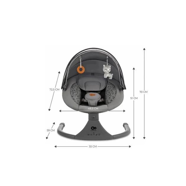 Крісло-гойдалка Kinderkraft Lumi 2 Dark Grey (5902533925025) - picture 11