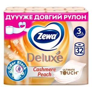 Туалетний папір Zewa Deluxe Персик 3 шари 32 рулони (7322542544631) зображення 1