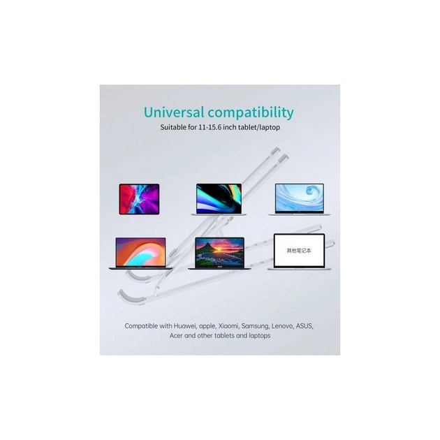 Підставка до ноутбука Choetech до 15", алюміній, компактна конструкція (H045-SL) - picture 7