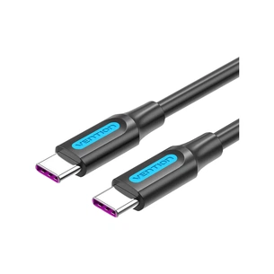 Дата кабель USB-C to USB-C 1.0m 2.0 100W VENTION (COTBF) зображення 1