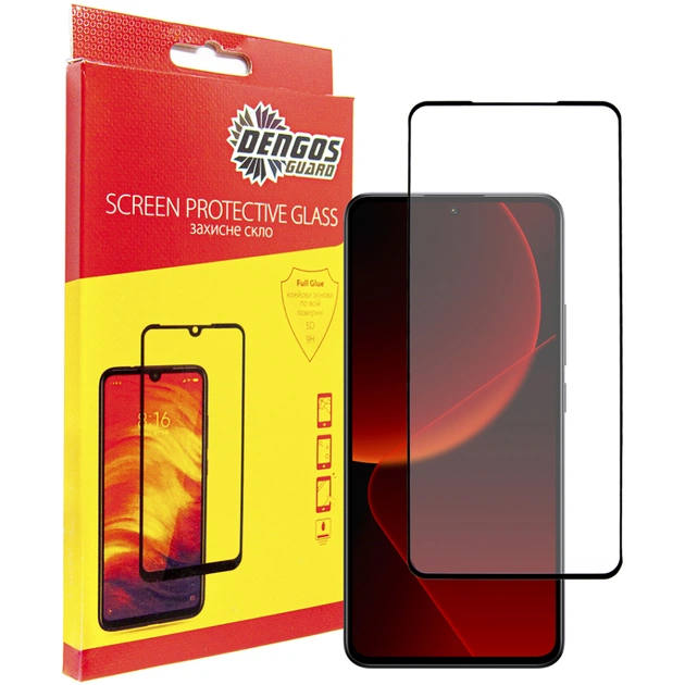 Стекло защитное Dengos Xiaomi 13T/13T Pro (black) (TGFG-329) - изображение 1