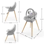 Стульчик для кормления Kinderkraft 2 в 1 Fini Up Grey (5902533930111) - уменьшенное изображение 7