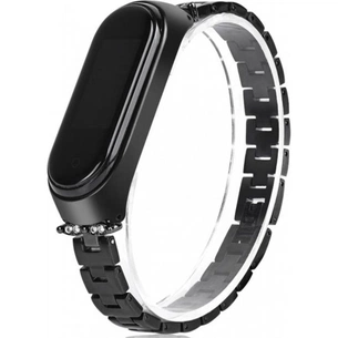 Ремінець до фітнес браслета XoKo Metel для Xiaomi Mi Band 3/4 Black (XK-XM-NJ-Black) зображення 1