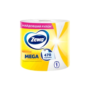 Паперові рушники Zewa Mega Roll 2 шари 470 відривів 1 рулон (7322542483046) зображення 1