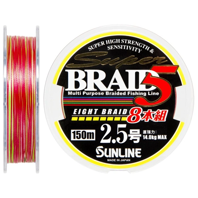 Шнур Sunline Super Braid 5 (8 Braid) 150m #2.5/0.25мм 14кг (1658.08.58) - изображение 1