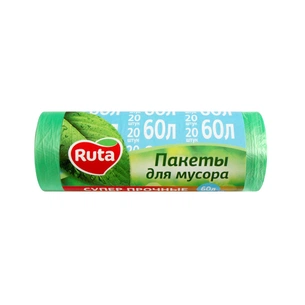 Пакети для сміття Ruta 60 л 20 шт. (4820023747241) зображення 1