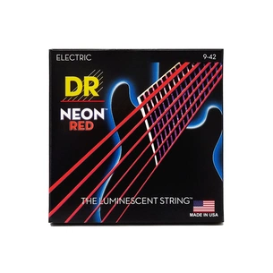 Струни для гітари DR Strings NEON Red Electric - Light (09-42) (NRE-9) зображення 1