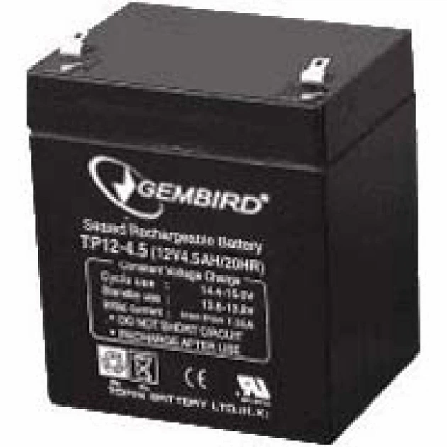 Батарея до ДБЖ 12В 4,5 Ач Gembird (BAT-12V4.5AH_1) - зображення 1