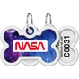 Адресник для тварин WAUDOG Smart ID з QR паспортом "NASA21", кістка 40х28 мм (0640-0148) - уменьшенное изображение 1