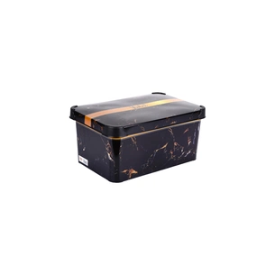 Контейнер для зберігання Violet House 0646 Decor Marble Black 5 л (0646 DECOR Marble Black з/кр. 5) зображення 1