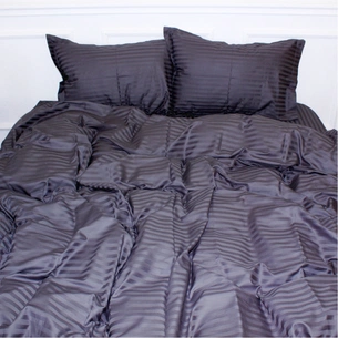 Постільна білизна MirSon Satin Stripe 30-0012 Dark Gray 110х140 дитячий (2200005246214) зображення 1