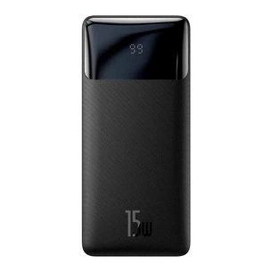 Батарея універсальна Baseus Bipow 30000mAh, 15W, USB-C/3A, 2*USB-A/3A(max.), +cable, black (PPBD050201) зображення 1