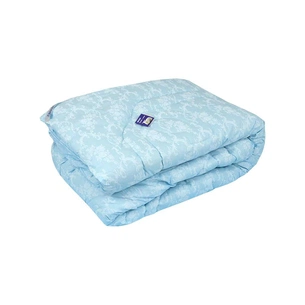 Ковдра Руно Вовняна Вензель блакитна 200х220 см (322.02ШУ_Блакитний вензель) зображення 1