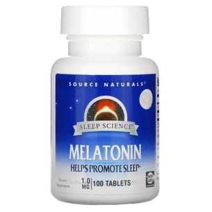 Амінокислота Source Naturals Мелатонін 1мг, Sleep Science, 100 таблеток (SN0719) зображення 1