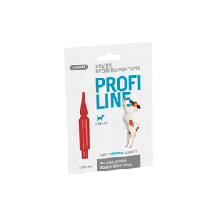 Краплі для тварин ProVET Profiline інсектоакарицид для собак до 4 кг 1/0.5 мл (4823082431090) изображение 1