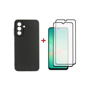 Чохол до мобільного телефона Dengos Kit Samsung Galaxy A26 Carbon + 2 pcs glass (Black) (DG-CTG2P-08) зображення 1