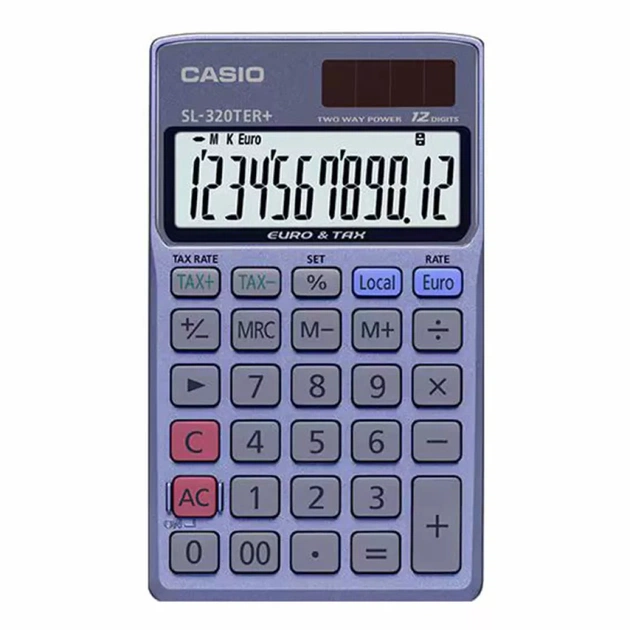 Калькулятор Casio SL-320TER+-WA-EP, блакитний (CALC-CAS-SL-320TER) - picture 1