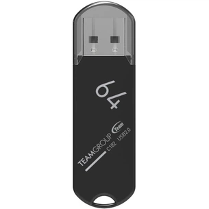 USB флеш накопичувач Team 64GB C182 Black USB 2.0 (TC18264GB01) зображення 1