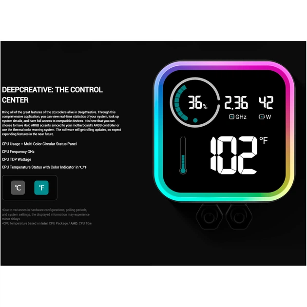 Система рідинного охолодження Deepcool LQ360 Black (R-LQ360-BKLSMW-G-1) - picture 9