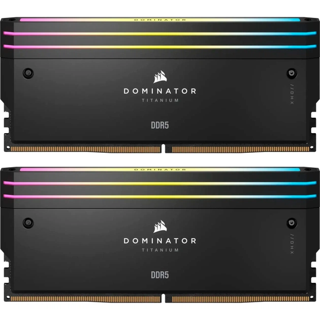 Модуль пам'яті для комп'ютера DDR5 32GB (2x16GB) 6000 MHz Dominator Titanium RGB Corsair (CMP32GX5M2B6000C30) - изображение 1