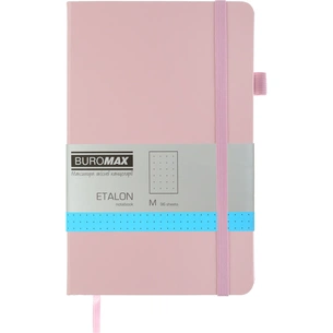 Книга записна Buromax Etalon 125x195 мм 96 аркушів в точку обкладинка зі штучної шкіри Рожева (BM.291360-10) зображення 1