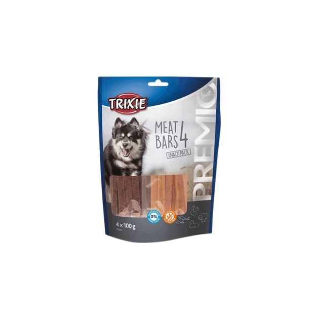 Ласощі для собак Trixie Premio 4 Meat Bars з куркою, качкою, бараниною і лососем 4x1 (4011905318530) - зображення 1