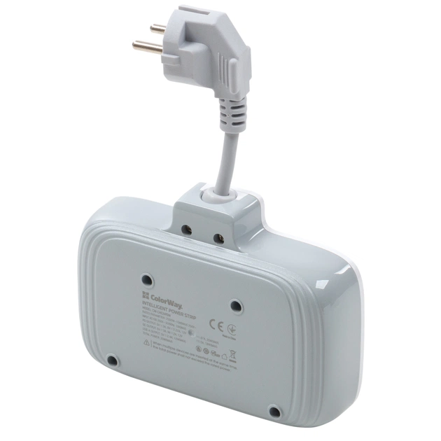 Мережевий фільтр живлення ColorWay CW-CHE24PDW 2 розетки/4USB (CW-CHE24PDW) - picture 3