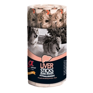 Ласощі для собак Alpha Spirit DOG Sticks Liver напіввологі з печінки, палички 160 г (8437013576598) зображення 1