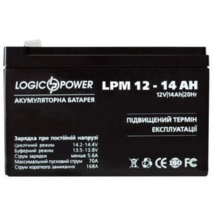 Батарея до ДБЖ LogicPower LPM 12В 14Ah (4161) зображення 1