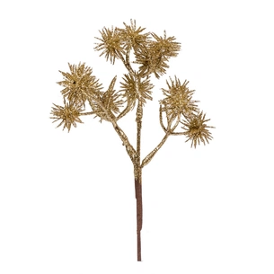 Декоративна гілка YES! Fun Колючка, 21 см, золото, гліттер (973979) picture 1