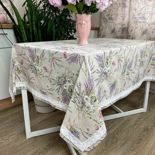 Скатертина Прованс Grosso з мереживом 180х134 см (17545) зображення 1