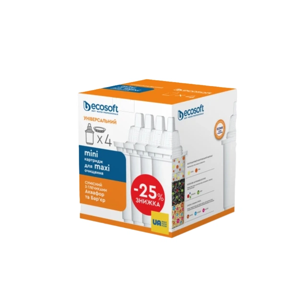 Картридж для фільтра глечика Ecosoft К-т Картриджів для глечиків універсальний (3+1 ш (CRVKAB4ECO) - picture 1