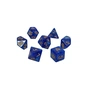 Набір кубиків для настільних ігор Games 7 Days Pearl 7 Dice Set - Blue (w-gold) (g7dpearl11) - зменшене зображення 1