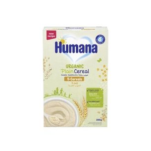 Дитяча каша Humana Organic Plain Cereal 5-Cereals безмолочна від 6 місяців 200 г (4251099602682) picture 1