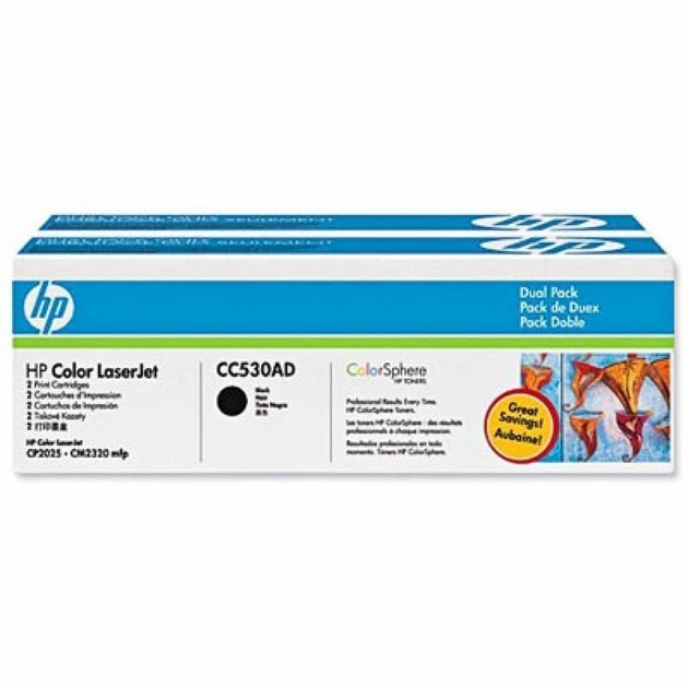 Картридж HP CLJ 304A Black Dual Pack, CP2025/CM2320 (CC530AD) - зображення 1