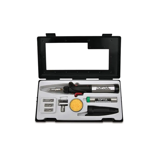 Газовий паяльник Toptul 150W з комплектом насадок 8шт. (EGAE0801) - picture 1