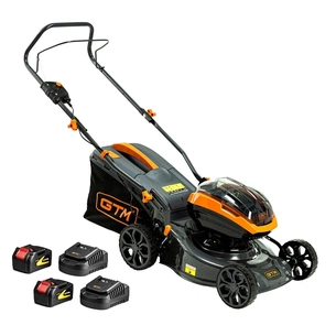 Газонокосарка GTM акумуляторна, 2×18V, 42см, 2×4Ah, ЗП (BLM42_KIT) зображення 1