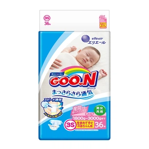 Підгузки GOO.N SSS для маловагих новонароджених 1.8 - 3.5 кг унісекс 36 шт. (853887) зображення 1