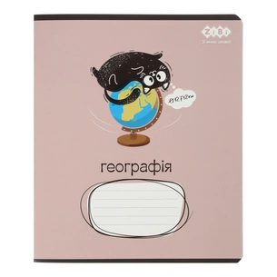 Зошит ZiBi предметний CRAZY CAT 48 аркушів клітинка, географія (ZB.1703-28) зображення 1