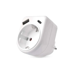 Зарядний пристрій EMOS 1xUSBA + 1xUSBC PD20W (P0075) зображення 1