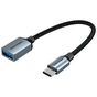 Перехідник USB 3.0 Type-C to USB AF (OTG) 0.15m Aluminum Alloy Vention (CCXHB) - зменшене зображення 1
