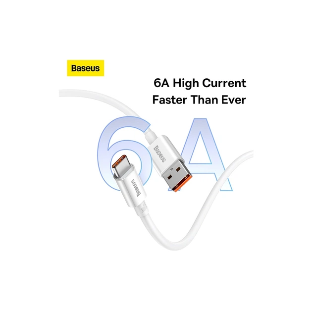 Дата кабель USB 2.0 AM to USB-C 1.0m Superior Fast Charging 100W moon white Baseus (P10320102214-01) - picture 12