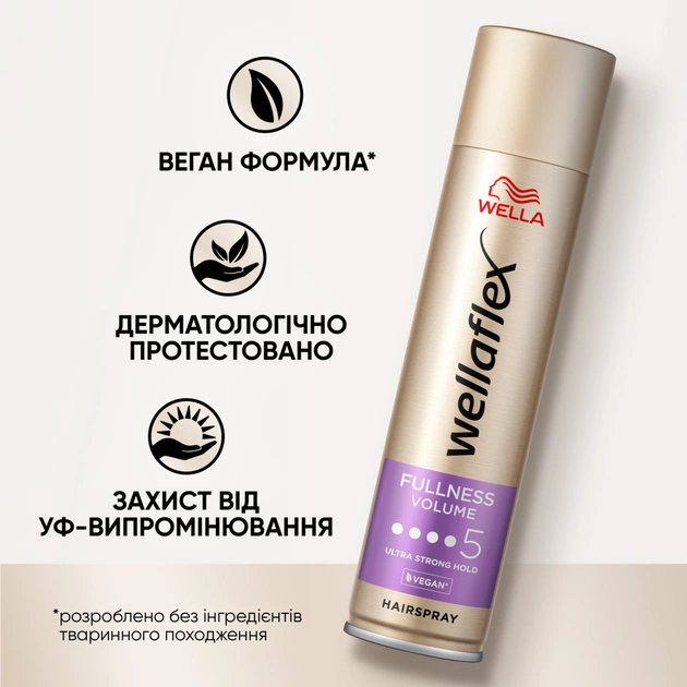 Лак для волосся WellaFlex Fullness Volume 5 Ultra Strong Hold 250 мл (4056800912452) - picture 5