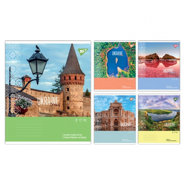 Зошит Yes Ukraine travel А5 96 аркушів лінія (768003) - зображення 1