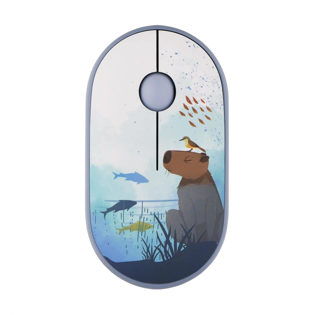Мишка 2E MF300 CAPYBARASWIM Silent Wireless/Bluetooth Blue (2E-MF300WCAPIBARABL) - зображення 1