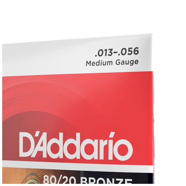 Струни для гітари D'Addario 80/20 Bronze Medium (13-56) (EJ12) - зображення 4